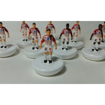 Subbuteo Andrew Table Soccer Xanthi away kit 2017-18 on Classic Hasbro Bases